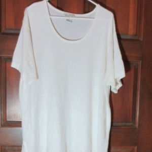 White Acrylic/Nylon Top AVENUE COLLECTION 3X